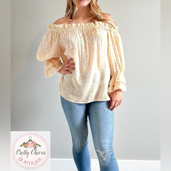 Yellow puff top - Picture 1 of 1